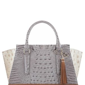 Brahmin Priscilla Leather Satchel - Grey