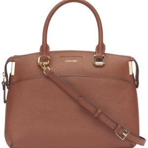 Calvin Klein Raelynn Leather Satchel