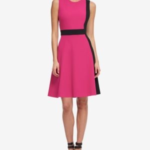 Dkny Colorblocked Fit & Flare Dress, Created for Macy's