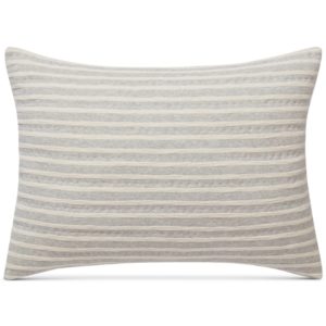 Ed Ellen Degeneres Horizon Lines Grey King Sham Bedding