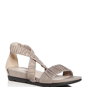 Eileen Fisher Women's Dylan Metallic Suede Demi Wedge Sandals