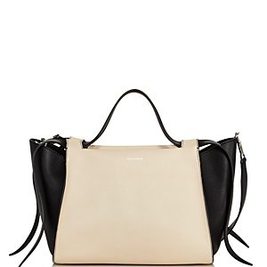 Elena Ghisellini Usonia Medium Color-Block Leather Satchel