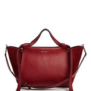 Elena Ghisellini Usonia Medium Leather & Suede Satchel