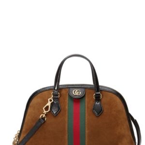 Gucci Ophidia Suede Dome Satchel -