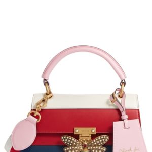 Gucci Queen Margaret Top Handle Leather Satchel - Blue