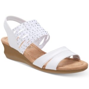 Impo Gamila Stretch Embellished Wedge Sandals Women's Shoes