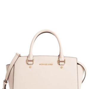 Michael Michael Kors 'Selma Medium' Leather Satchel - Pink