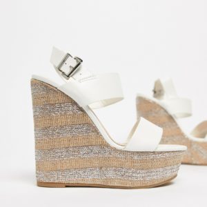 Miss KG Primrose Wedge Sandals - White