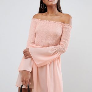 Missguided bardot swing dress - Pink