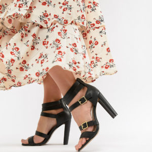 QUPID Heeled Sandals - Black