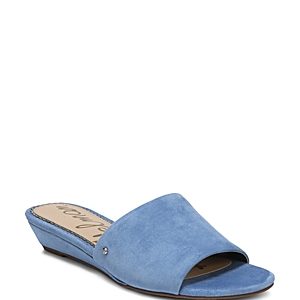 Sam Edelman Women's Liliana Suede Demi Wedge Slide Sandals