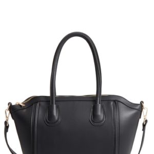 Sole Society Amada Faux Leather Satchel - Black