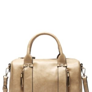 Sole Society Zypa Faux Leather Barrel Satchel - Brown