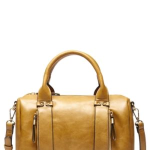 Sole Society Zypa Faux Leather Barrel Satchel - Orange