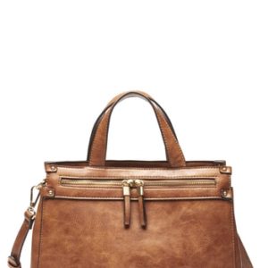 Sole Society Zypa Faux Leather Satchel - Brown