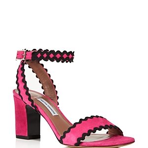 Tabitha Simmons Leticia Suede Ric Rac High-Heel Sandals