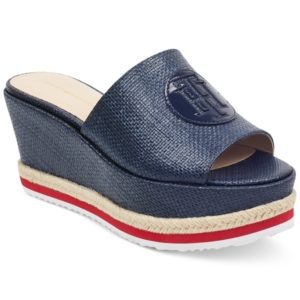 Tommy Hilfiger Batist Platform Espadrille Wedge Sandals Women's Shoes