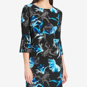 Tommy Hilfiger Printed Bell-Sleeve Dress