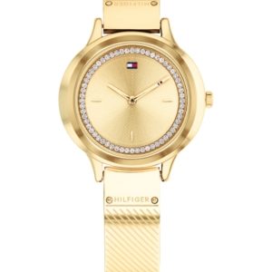 Tommy Hilfiger Women's Gold-Tone Stainless Steel Bangle Bracelet Watch 32mm