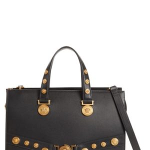 Versace Tribute Top Handle Leather Satchel -