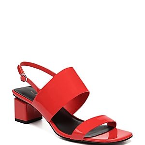 Via Spiga Women's Forte Patent Leather Mid-Heel Sandals