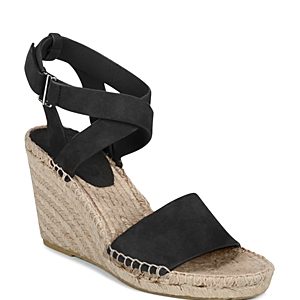 Via Spiga Women's Nevada Suede Platform Wedge Espadrille Sandals