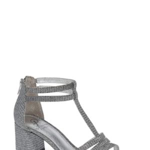 Women's Adrianna Papell Anella Block Heel Sandal, Size 6 M - Metallic