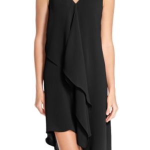 Women's Adrianna Papell Ruffle Front Crepe High/low Dress