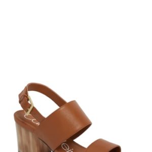 Women's Calvin Klein Rosemary Block Heel Sandal, Size 5.5 M - Brown