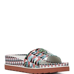 Women's Cava Printed Leather Wedge Slide Sandals