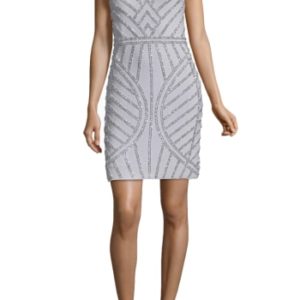 Women's Xscape Art Deco Beaded Cocktail Dress