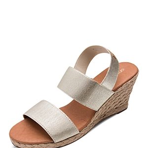 Andre Assous Women's Allison Stretch Strap Mid Wedge Espadrille Sandals