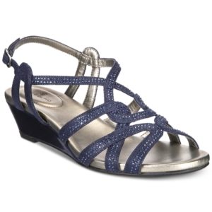 Bandolino Galtelli Embellished Slingback Wedge Sandals Women's Shoes