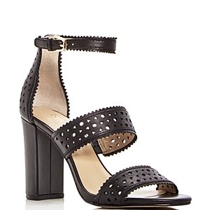 Botkier Women's Gemi Perforated Leather Block Heel Sandals