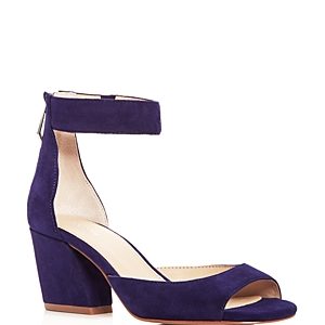 Botkier Women's Pilar Suede Ankle Strap Block Heel Sandals