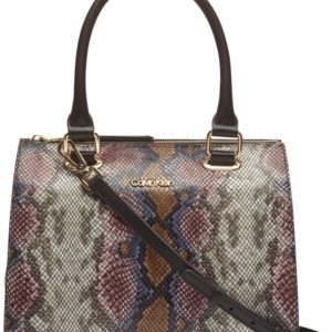 Calvin Klein Halle Python Satchel