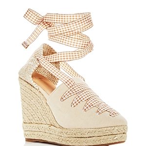 Castaner Women's Lula Ankle Tie Platform Wedge Espadrille Sandals