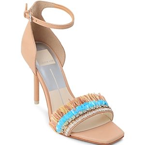 Dolce Vita Women's Hyper Suede & Embellished Raffia High-Heel Sandals