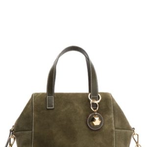 Frances Valentine Sabrina Suede Satchel - Green