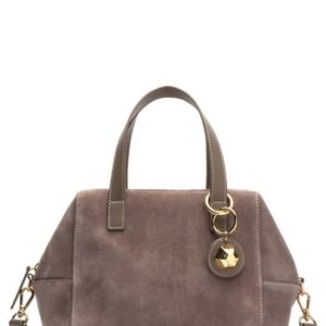 Frances Valentine Sabrina Suede Satchel - Grey