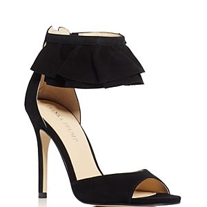 Ivanka Trump Herlle Ruffle Ankle Strap High-Heel Sandals