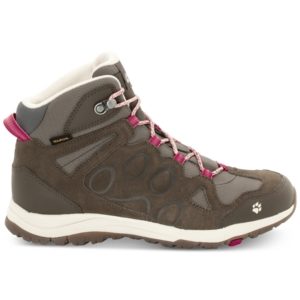 Jack Wolfskin Women's Rocksand Texapore Mid Waterproof Hiking Boots, Dark Ruby from Eastern Mountain Sports