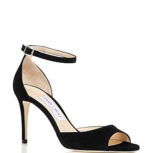 Jimmy Choo Women's Annie 85 Suede High-Heel Ankle Strap Sandals