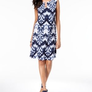 Jm Collection Sleeveless O-Ring Shift Dress, Created for Macy's