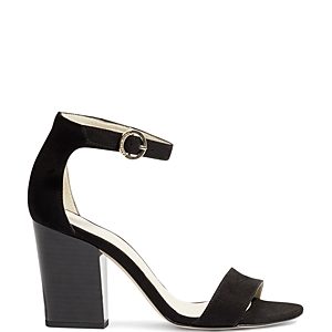 Karen Millen Women's Suede Block Heel Sandals