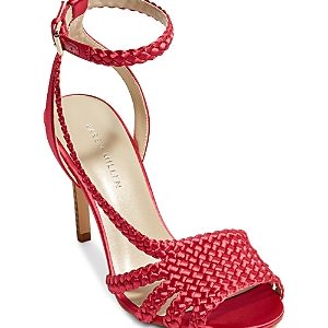 Karen Millen Women's Woven Satin High Heel Sandals