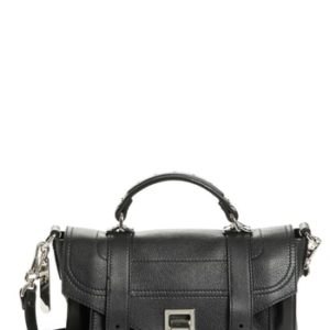 Proenza Schouler Tiny Ps1 Grainy Leather Satchel - Black