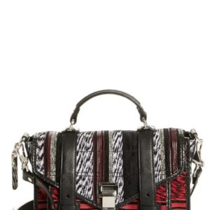 Proenza Schouler Tiny Ps1 Mixed Weave Satchel - Black