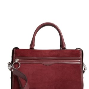 Rebecca Minkoff Bedford Suede Satchel - Red