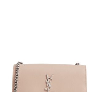 Saint Laurent Medium Sunset Leather Bag - Beige